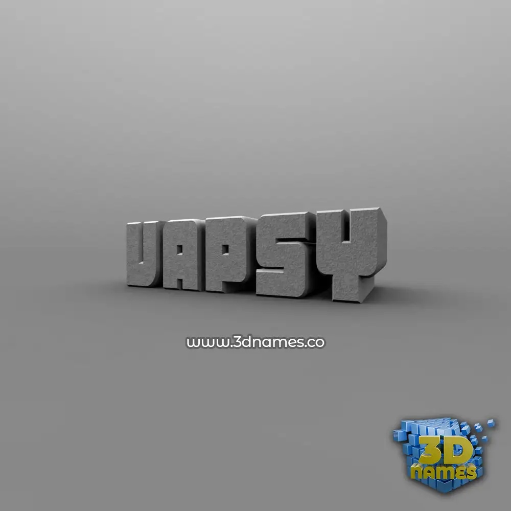 vapsy in Solid Grey style - 3D name wallpaper
