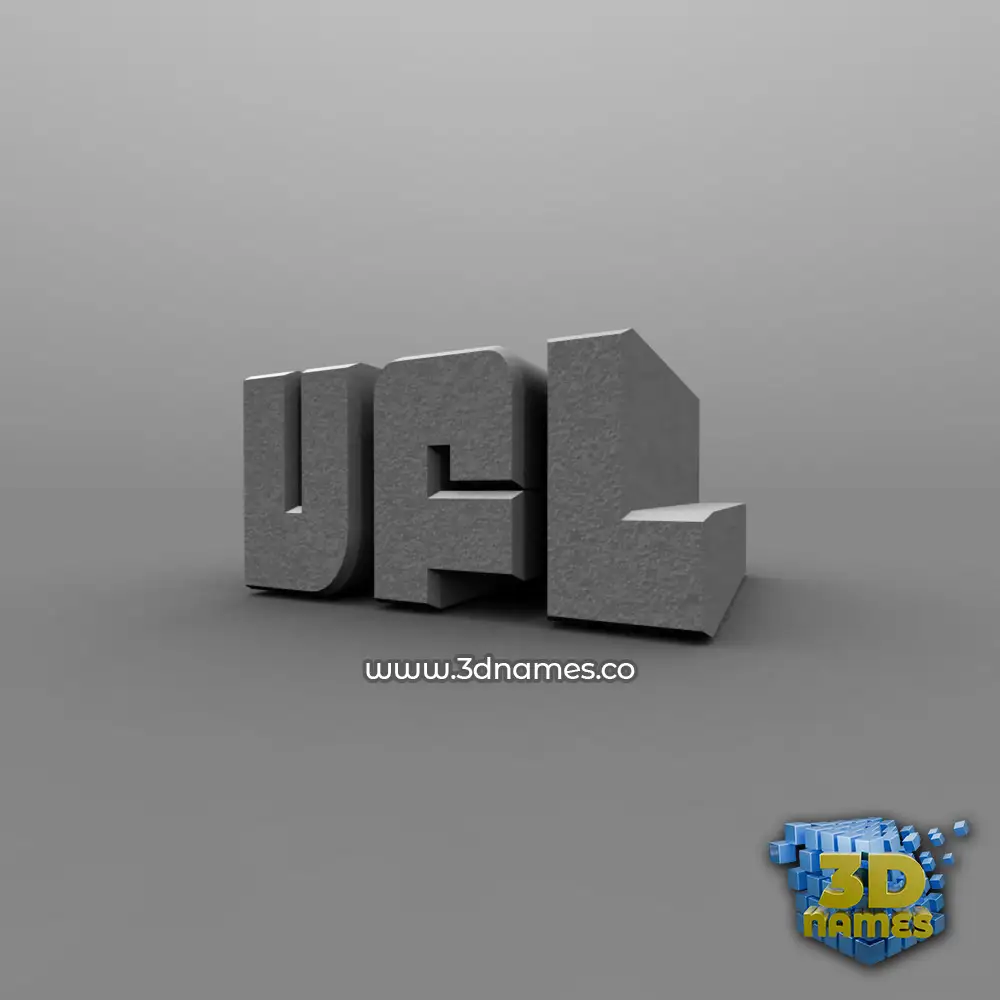 vfl in Solid Grey style - 3D name wallpaper