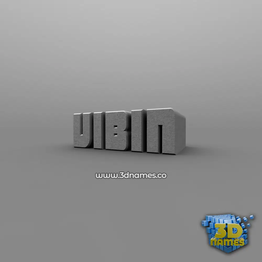 vibin in Solid Grey style - 3D name wallpaper