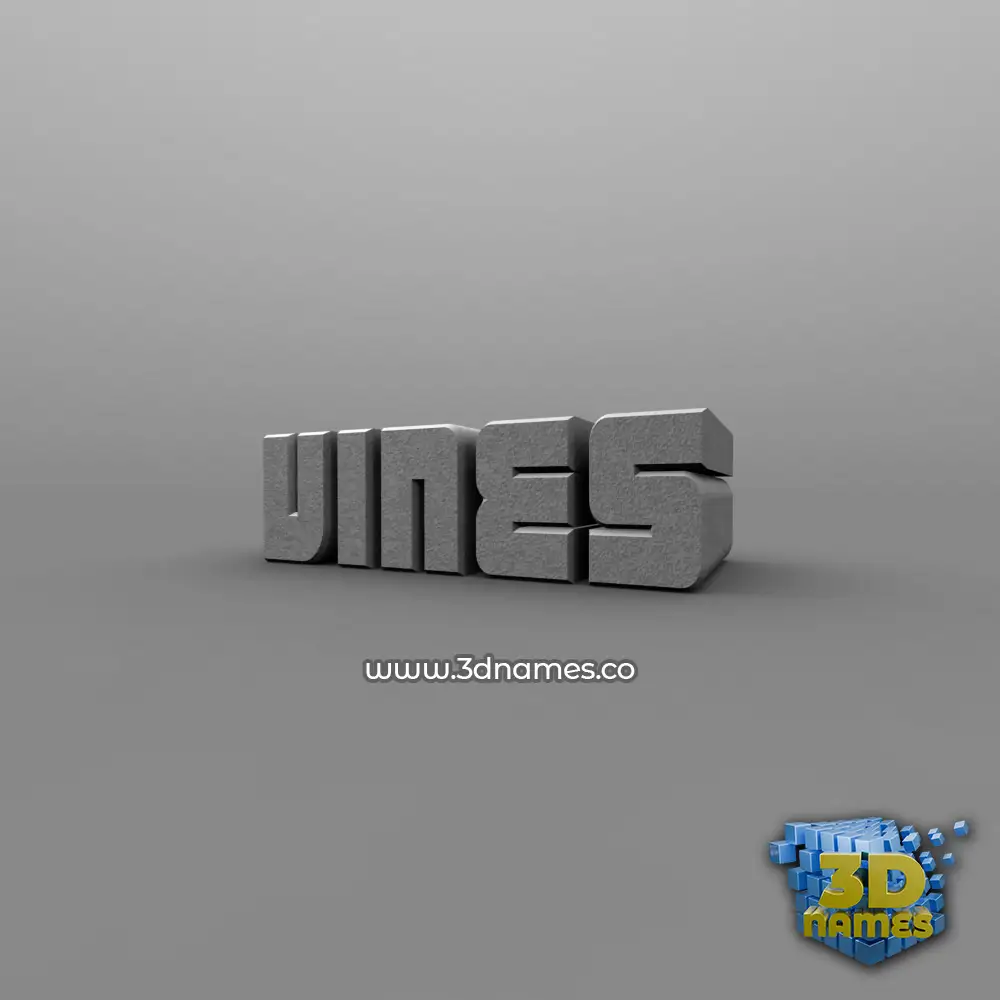 vines in Solid Grey style - 3D name wallpaper