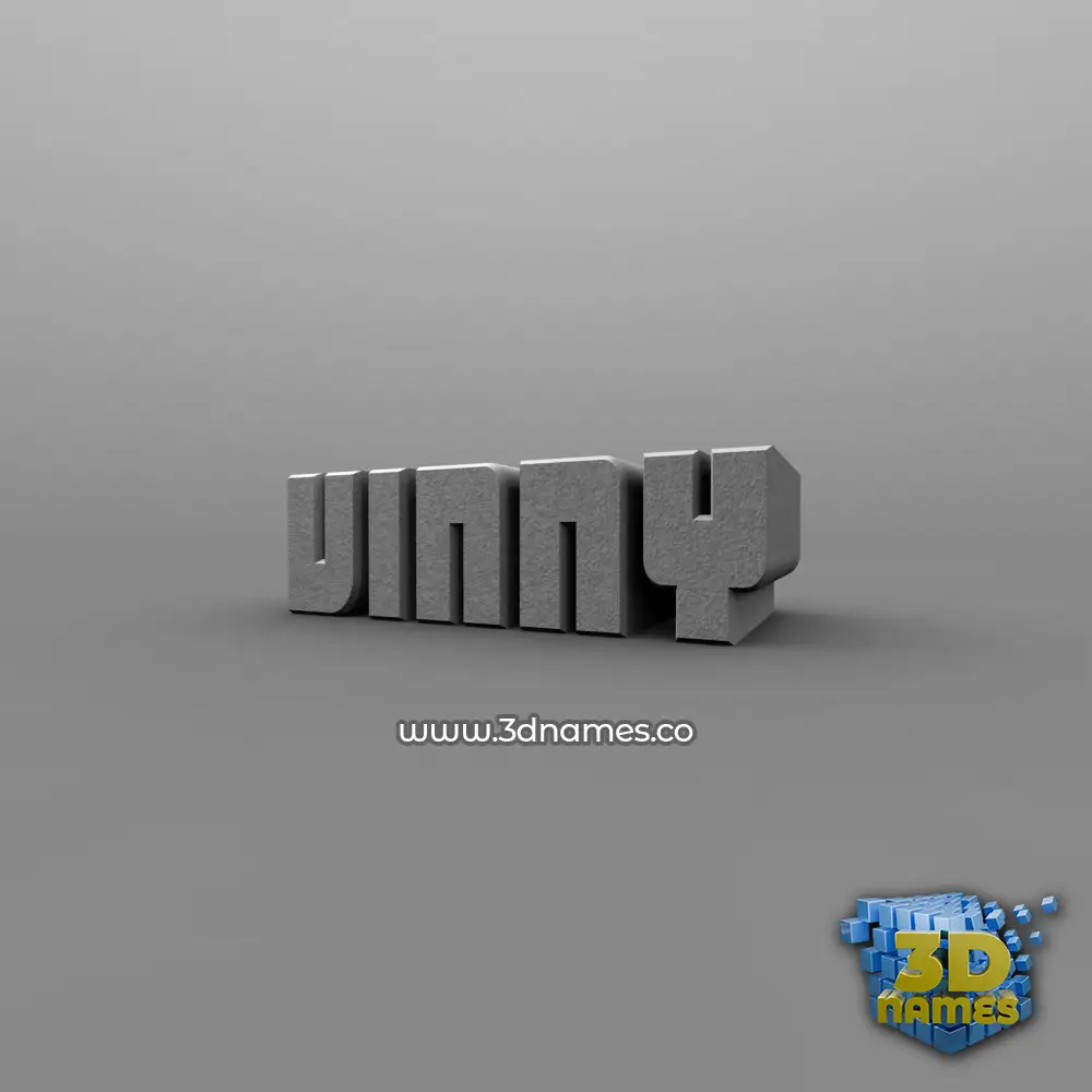 vinny in Solid Grey style - 3D name wallpaper
