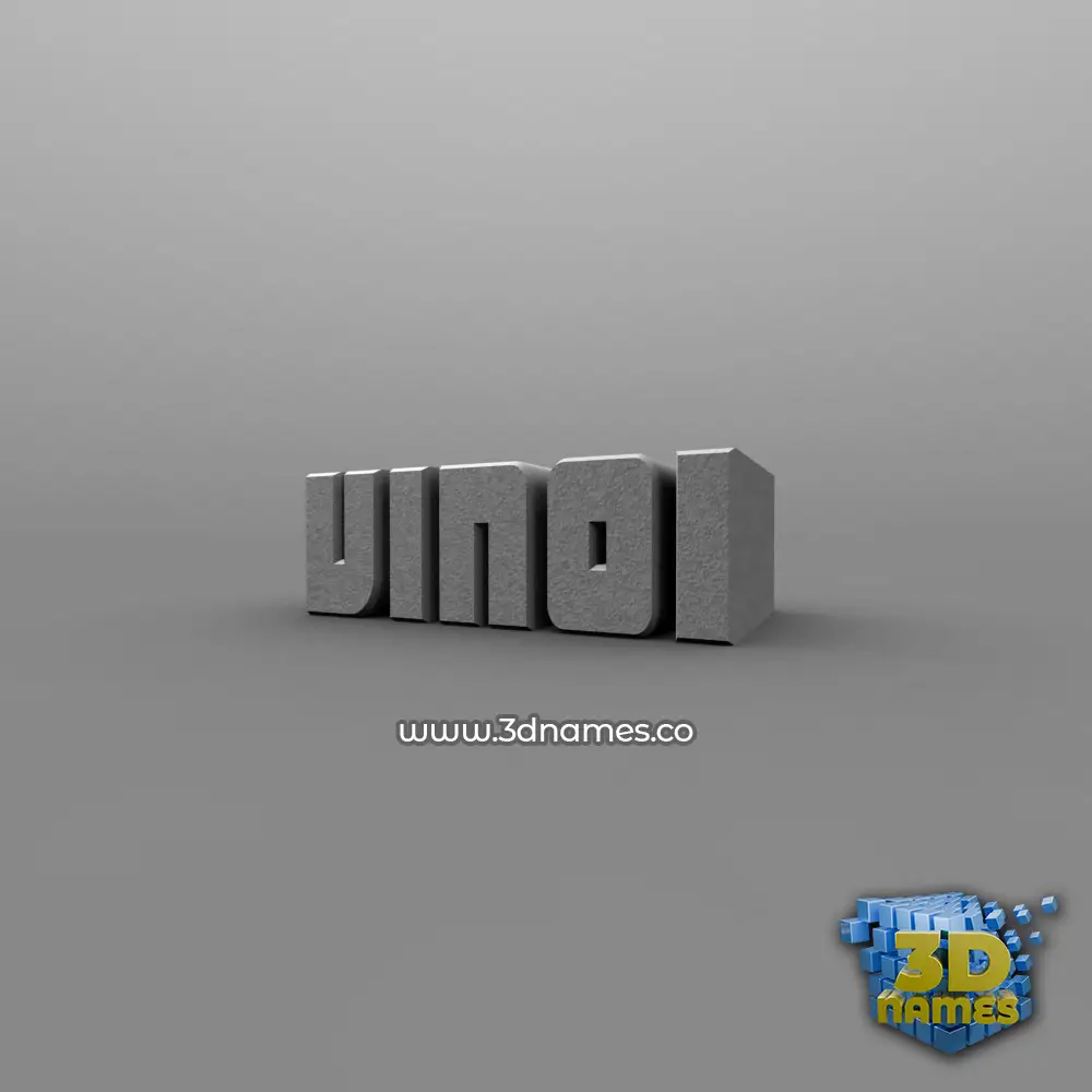 vinoi in Solid Grey style - 3D name wallpaper