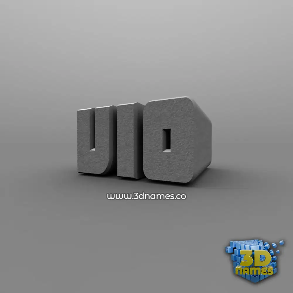 vio in Solid Grey style - 3D name wallpaper
