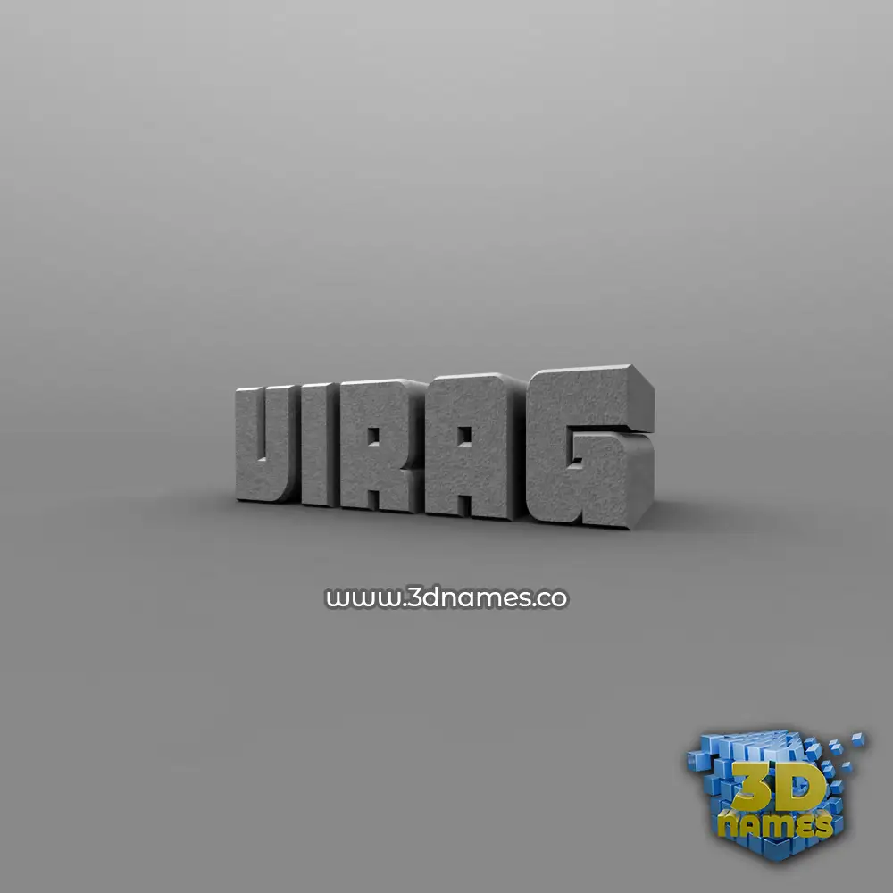 virag in Solid Grey style - 3D name wallpaper
