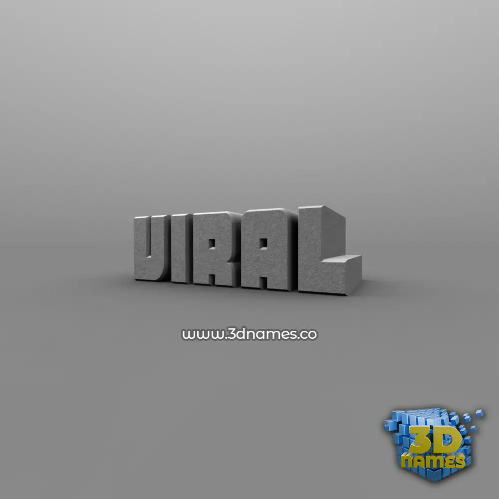 viral in Solid Grey style - 3D name wallpaper