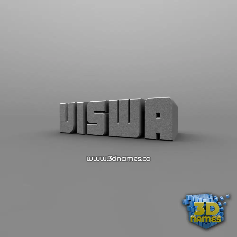 viswa in Solid Grey style - 3D name wallpaper