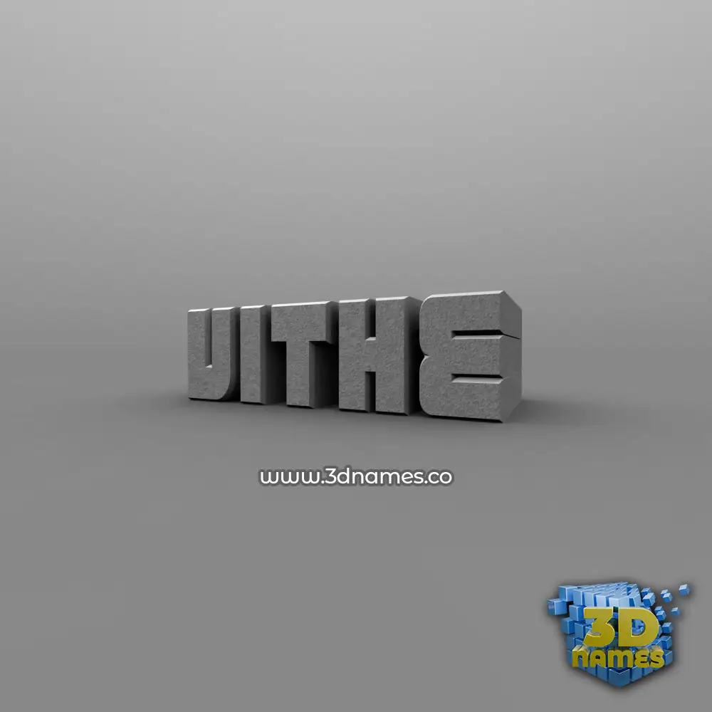 vithe in Solid Grey style - 3D name wallpaper