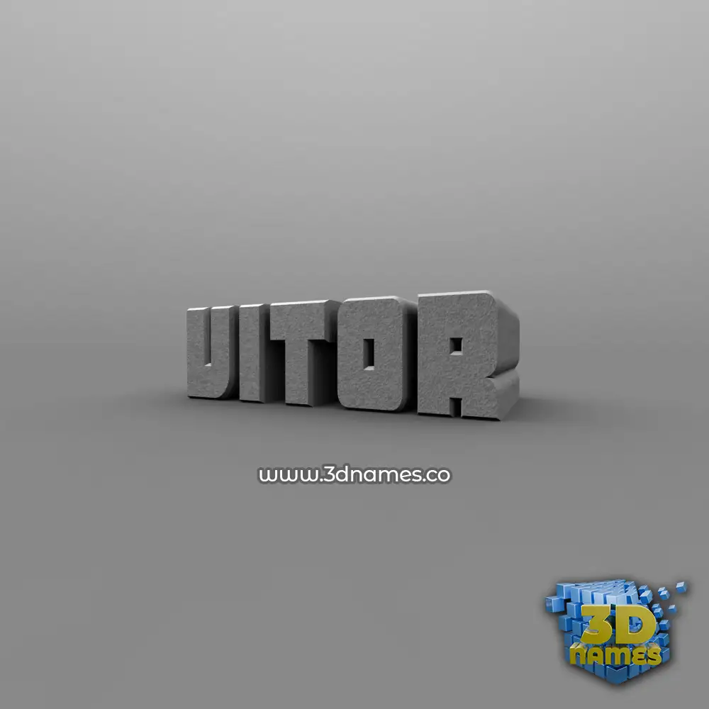 vitor in Solid Grey style - 3D name wallpaper