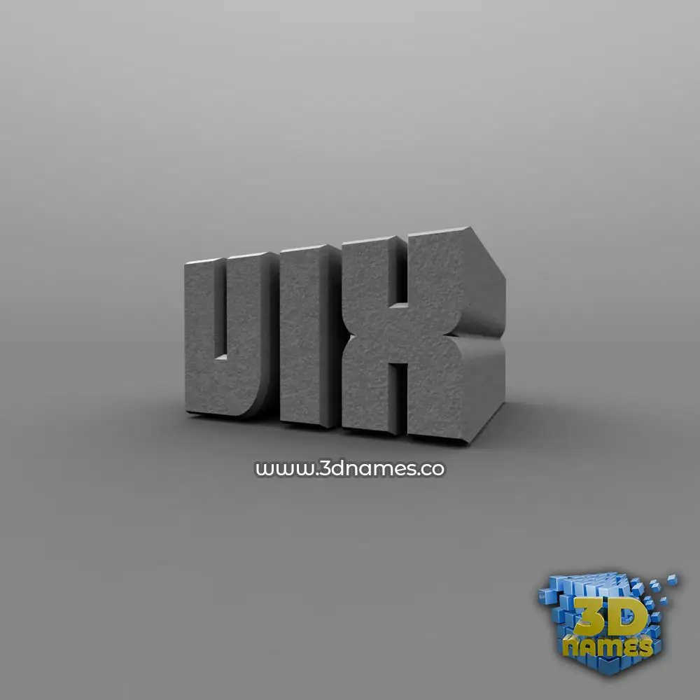 vix in Solid Grey style - 3D name wallpaper
