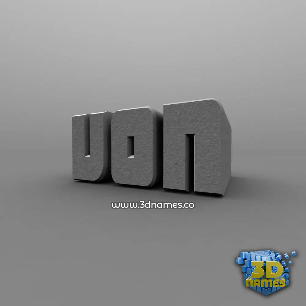von in Solid Grey style - 3D name wallpaper
