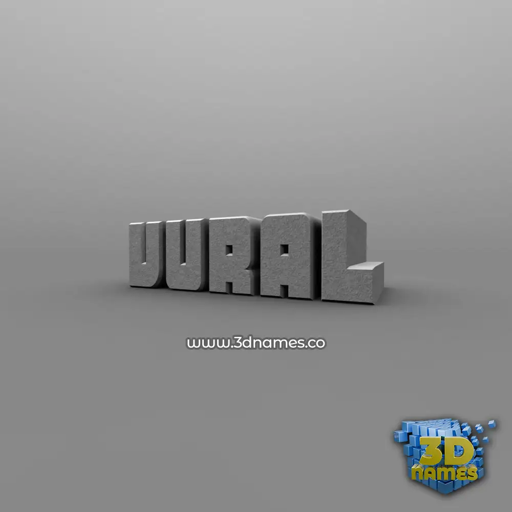 vural in Solid Grey style - 3D name wallpaper