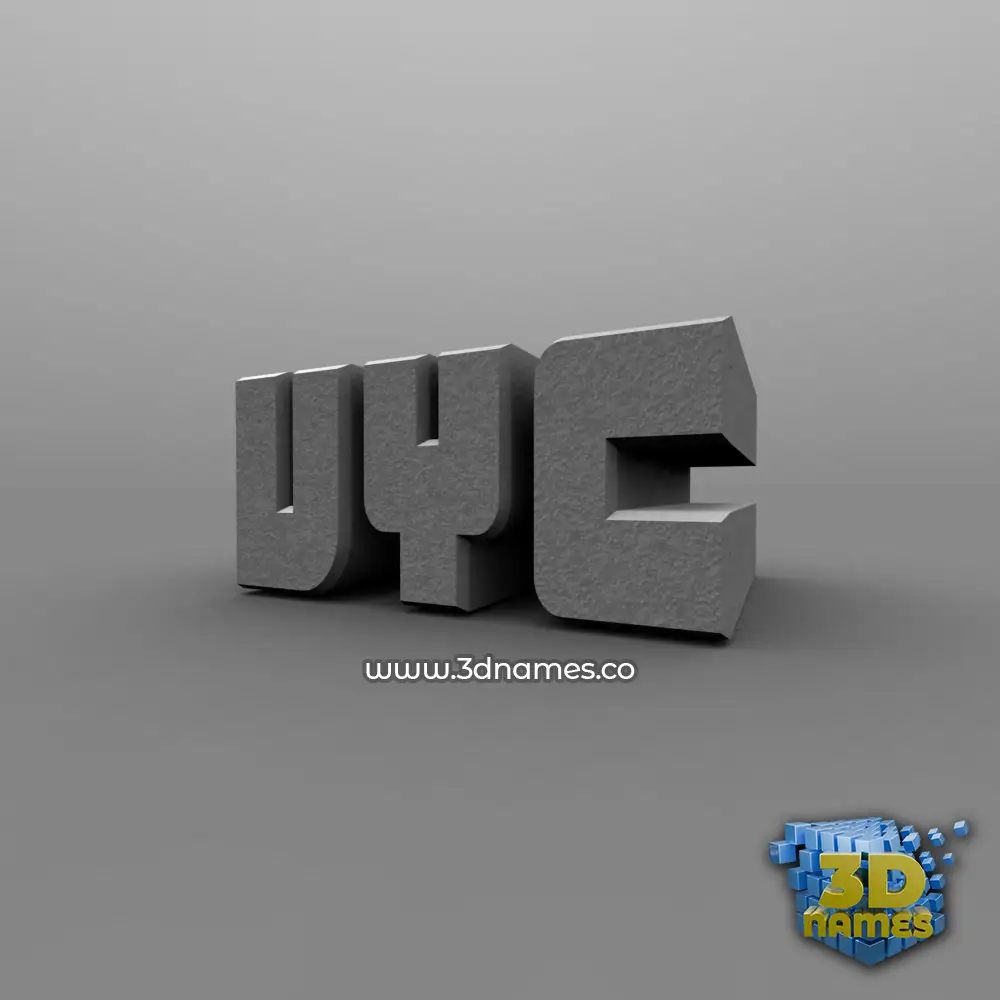 vyc in Solid Grey style - 3D name wallpaper