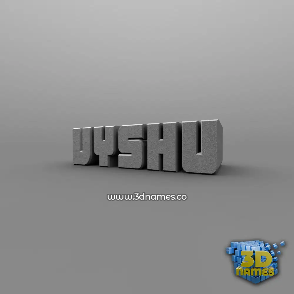 vyshu in Solid Grey style - 3D name wallpaper