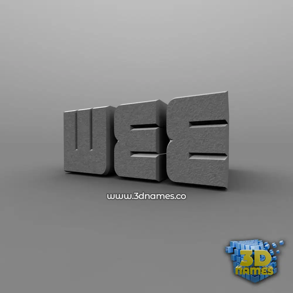 wee in Solid Grey style - 3D name wallpaper