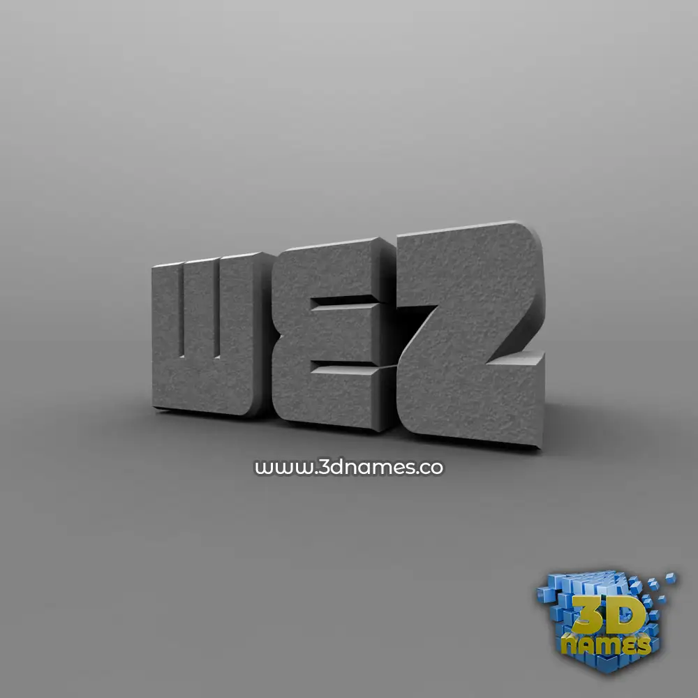wez in Solid Grey style - 3D name wallpaper