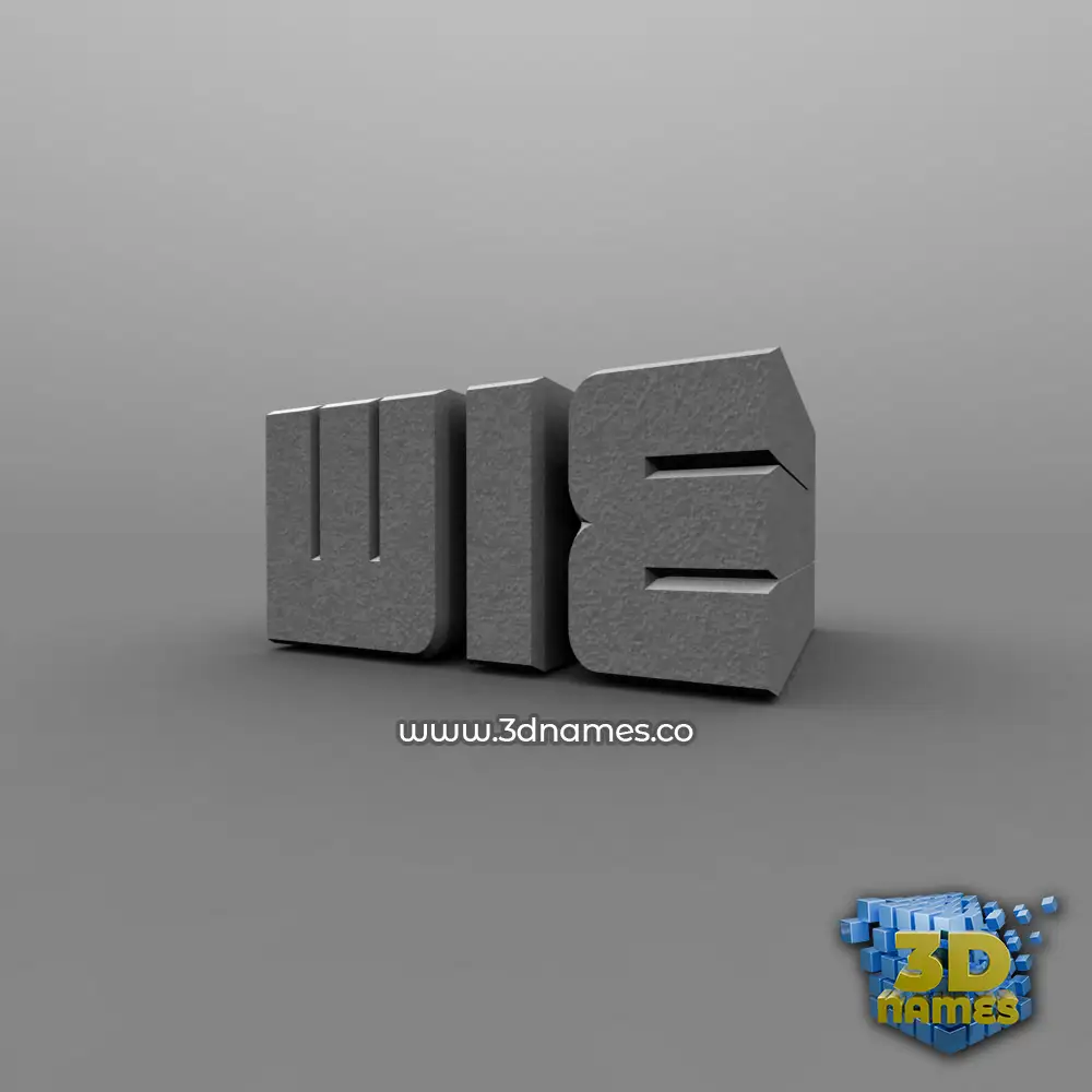 wie in Solid Grey style - 3D name wallpaper