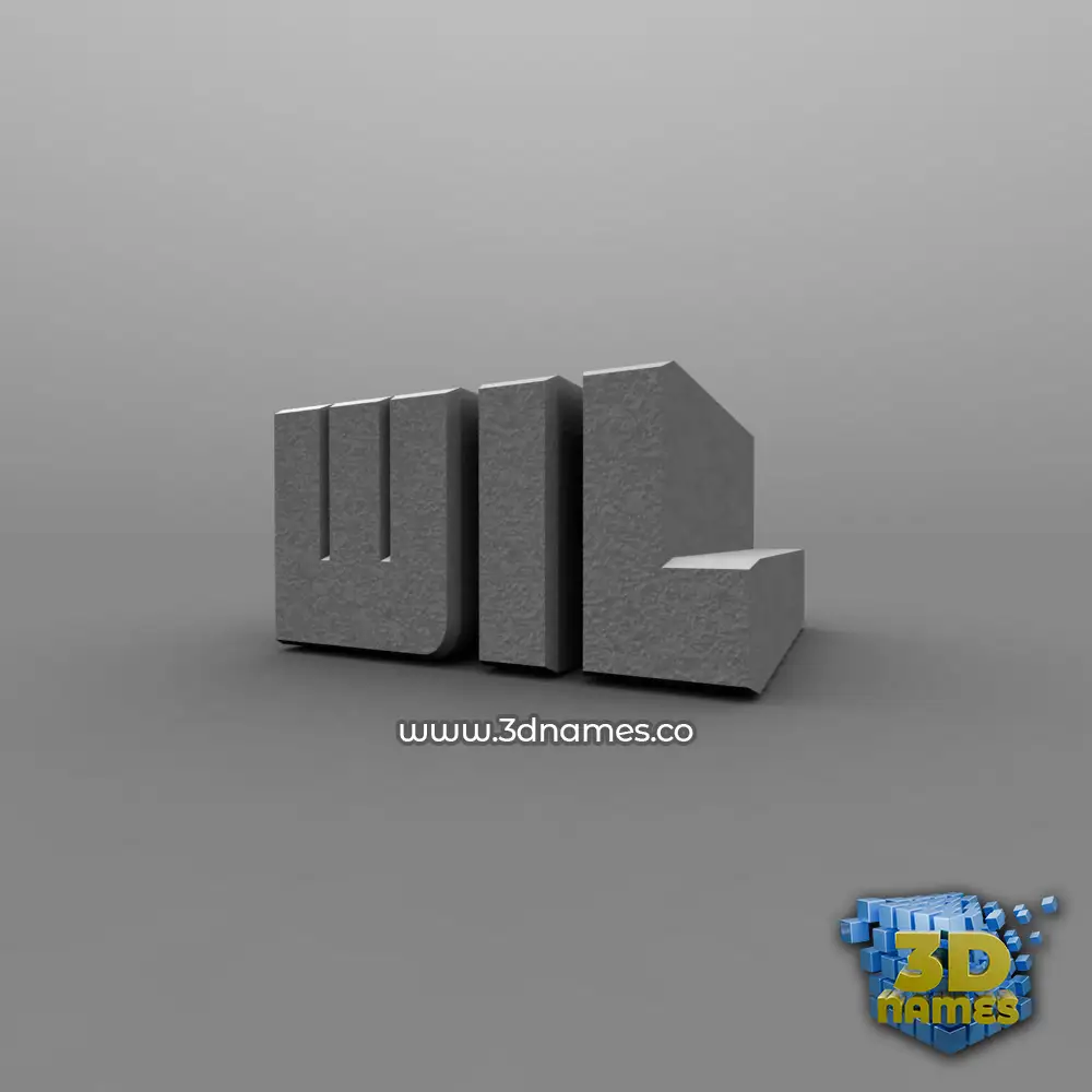 wil in Solid Grey style - 3D name wallpaper