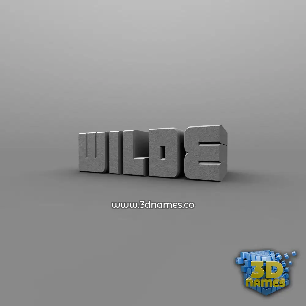 wilde in Solid Grey style - 3D name wallpaper