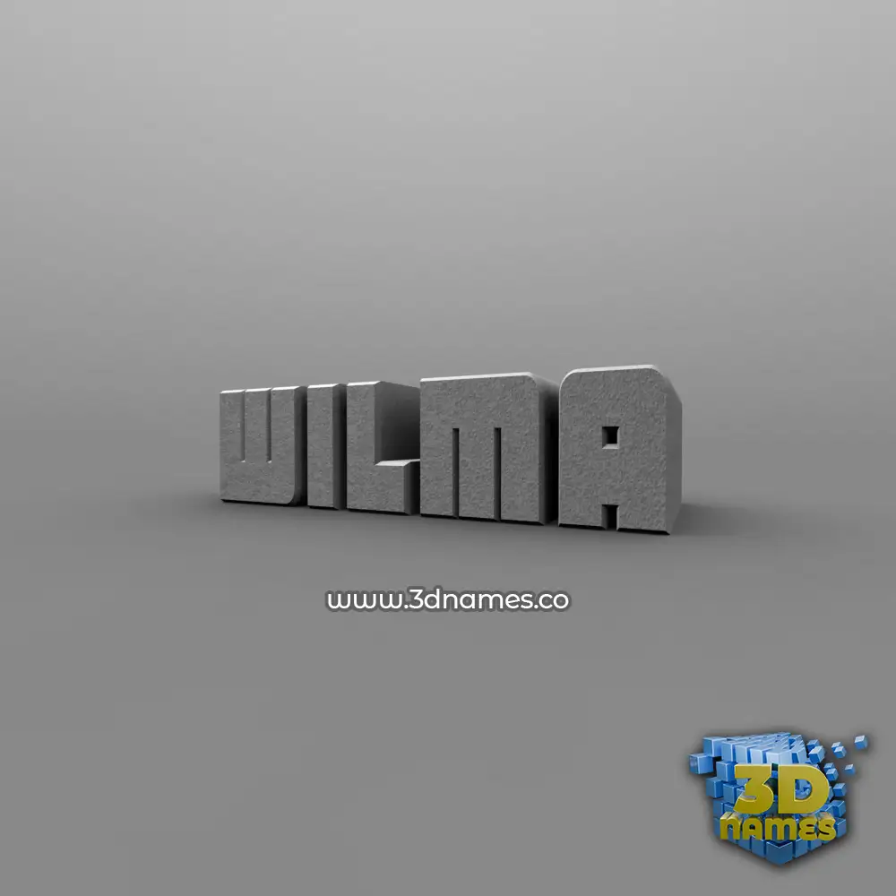 wilma in Solid Grey style - 3D name wallpaper