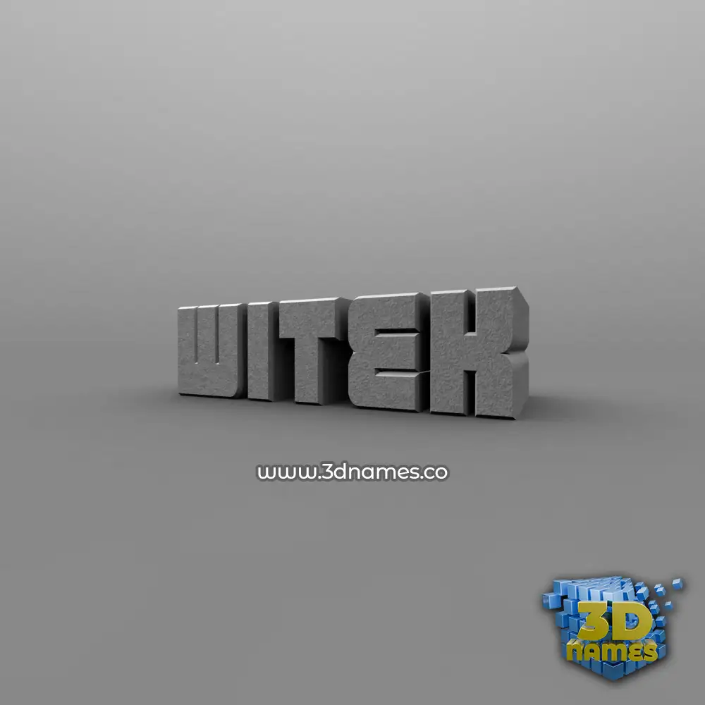 witek in Solid Grey style - 3D name wallpaper