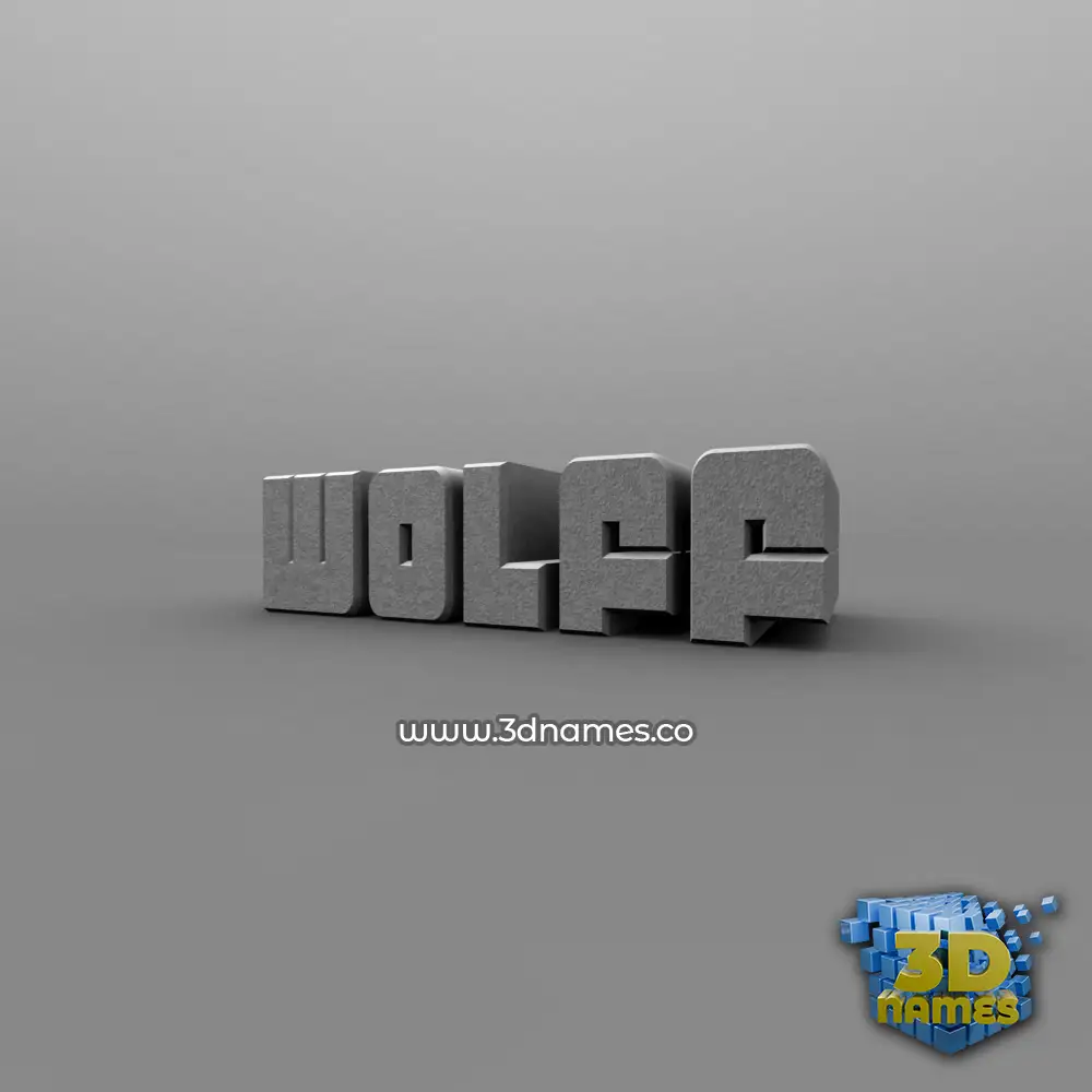 wolff in Solid Grey style - 3D name wallpaper