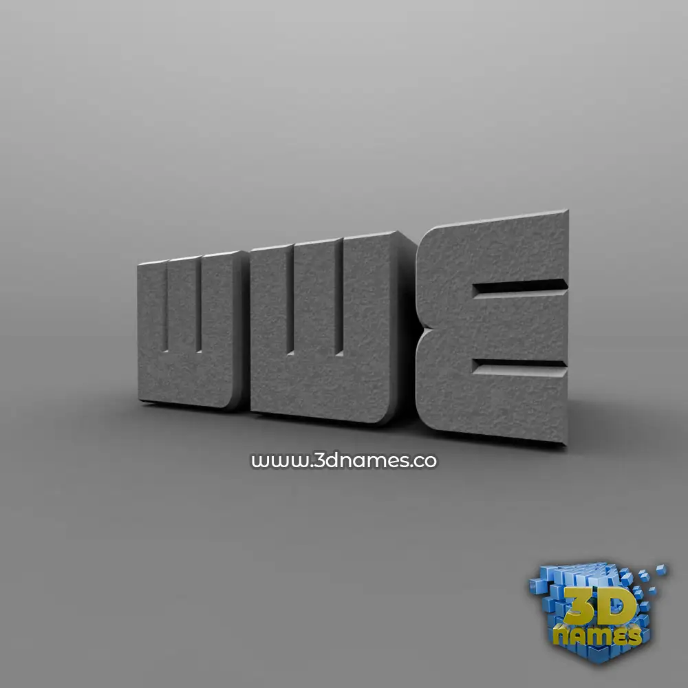 wwe in Solid Grey style - 3D name wallpaper