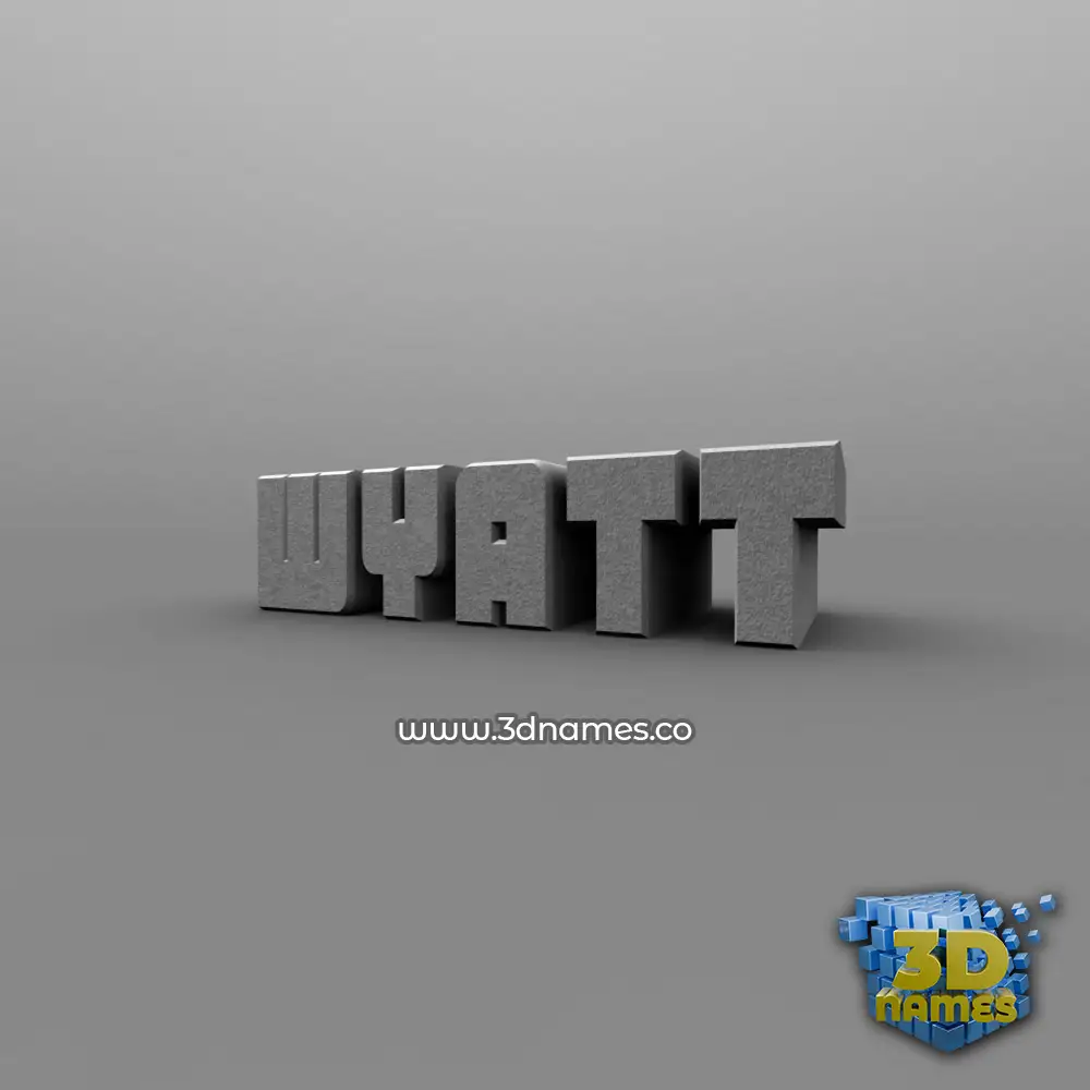 wyatt in Solid Grey style - 3D name wallpaper
