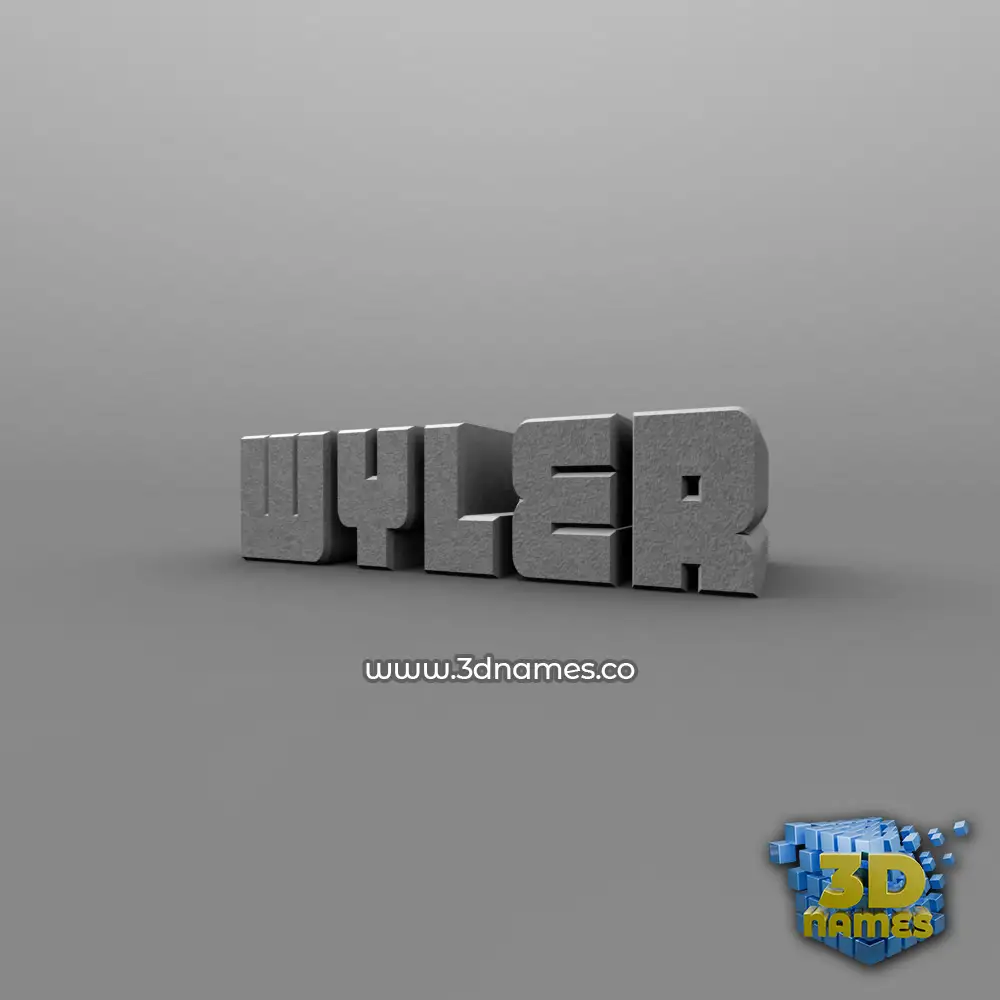 wyler in Solid Grey style - 3D name wallpaper