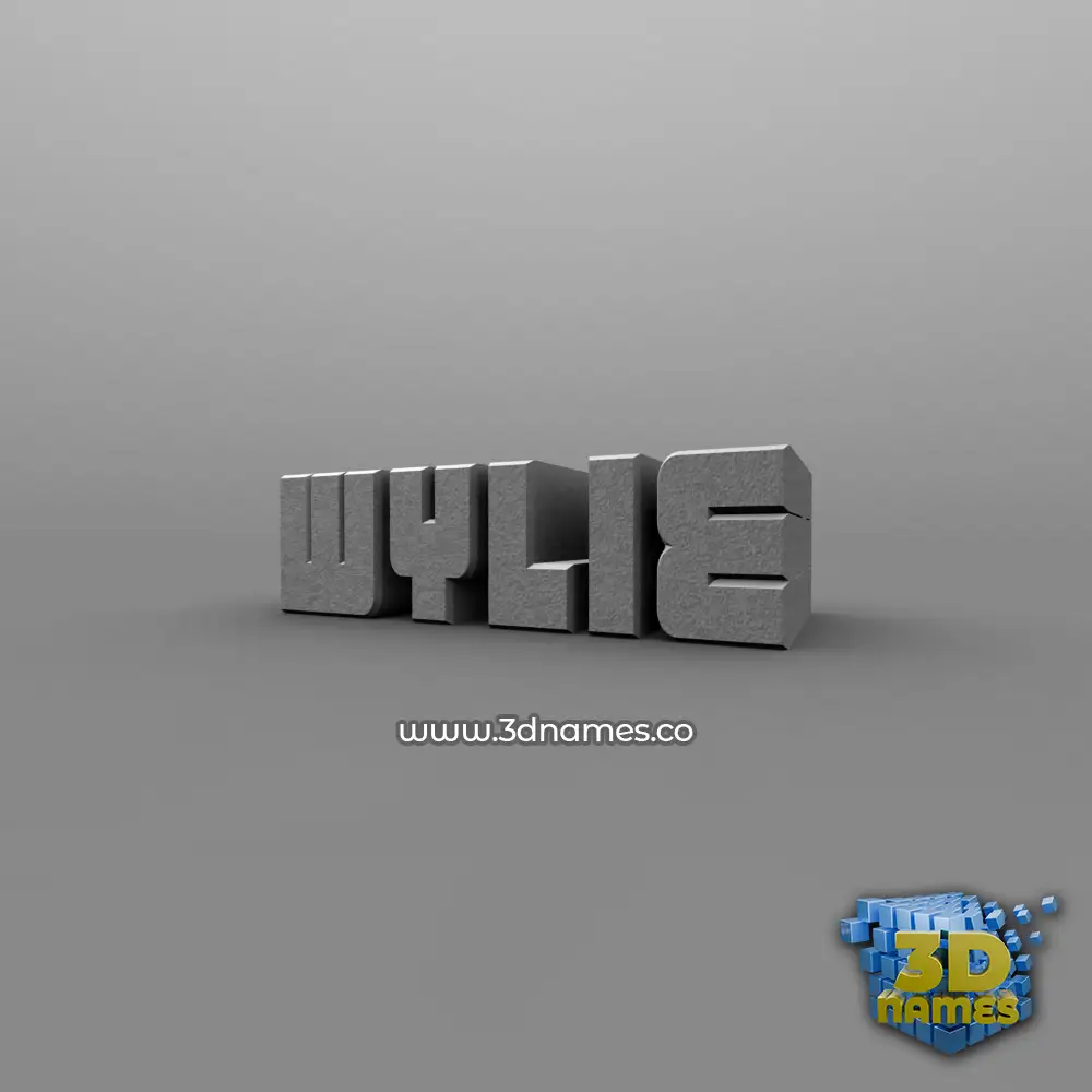 wylie in Solid Grey style - 3D name wallpaper