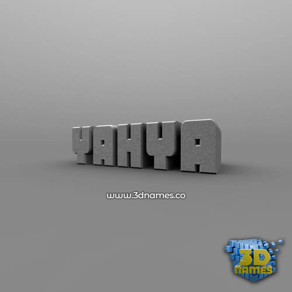 yahya in Solid Grey style - 3D name wallpaper