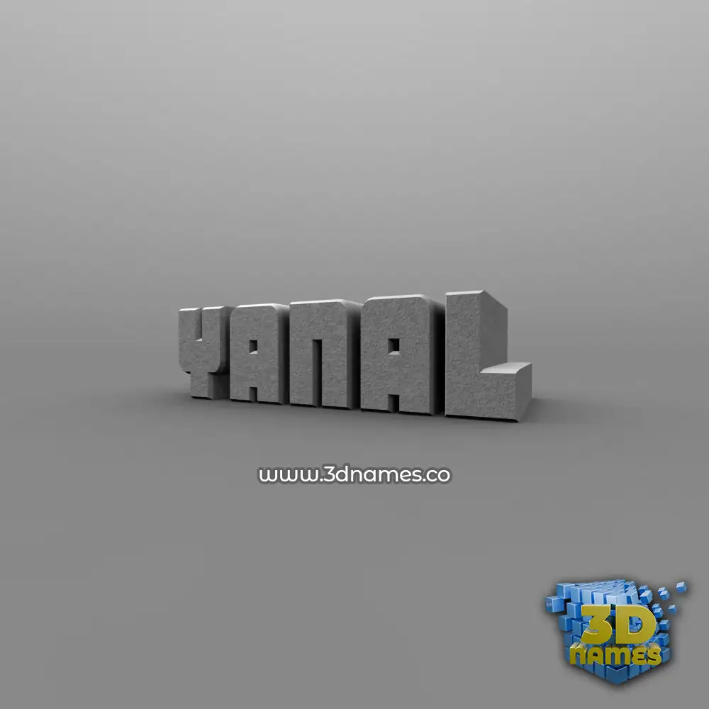 yanal in Solid Grey style - 3D name wallpaper