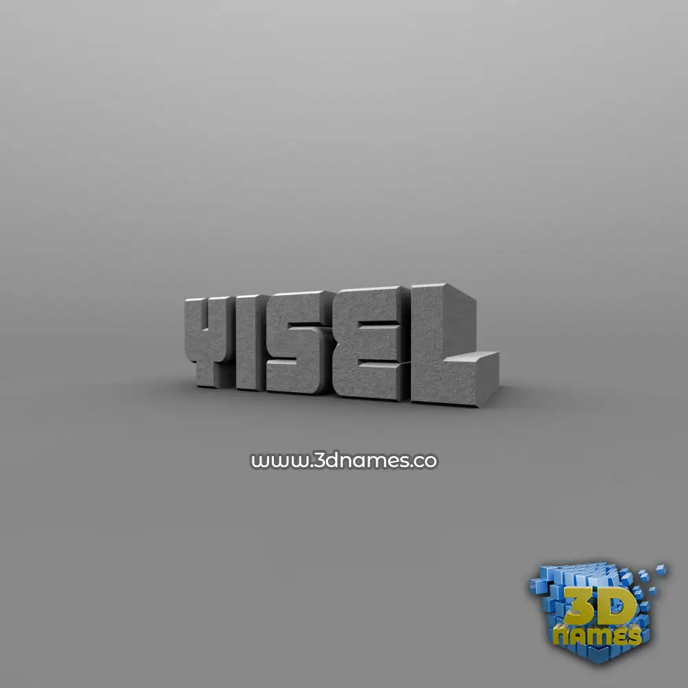 yisel in Solid Grey style - 3D name wallpaper