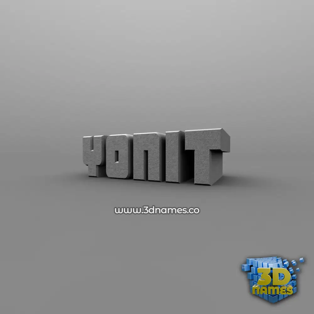yonit in Solid Grey style - 3D name wallpaper