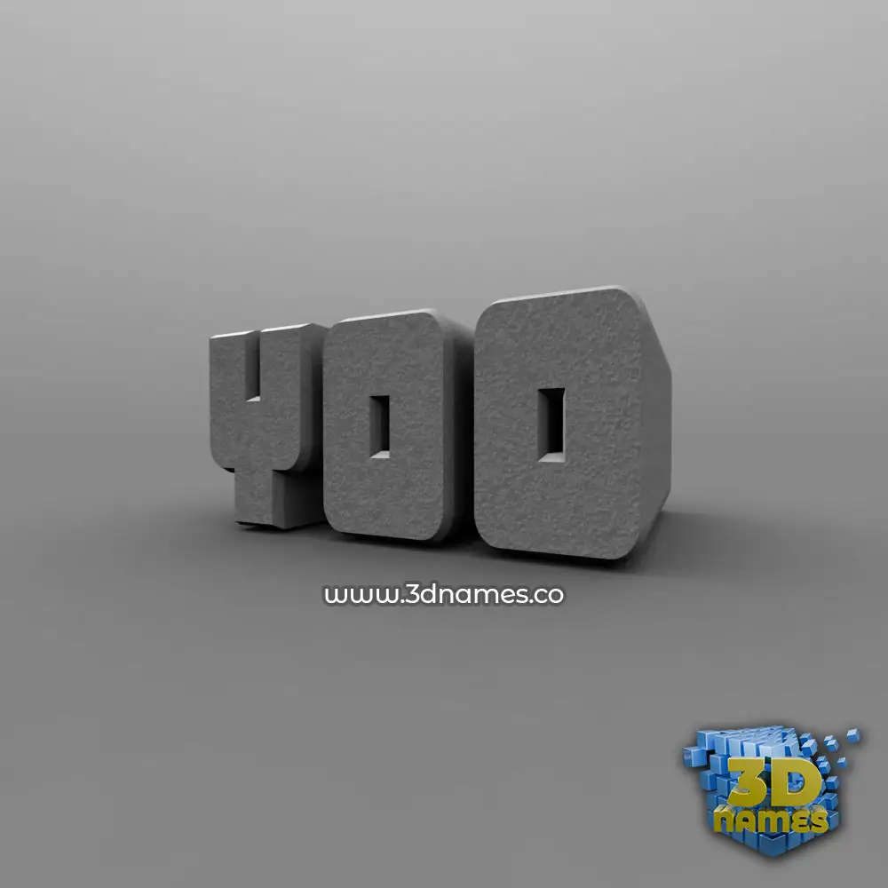 yoo in Solid Grey style - 3D name wallpaper