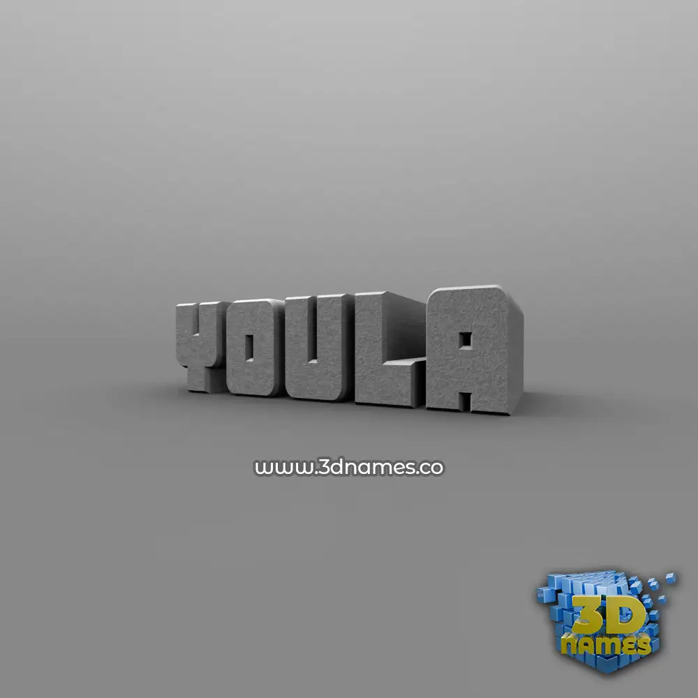 youla in Solid Grey style - 3D name wallpaper