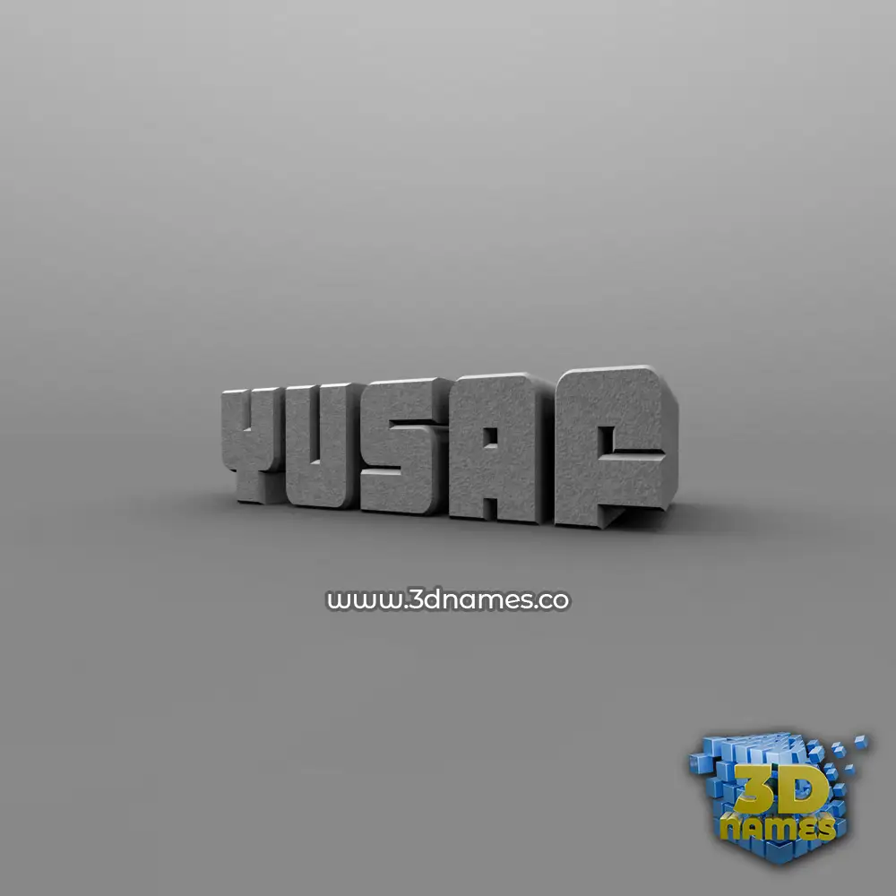 yusaf in Solid Grey style - 3D name wallpaper