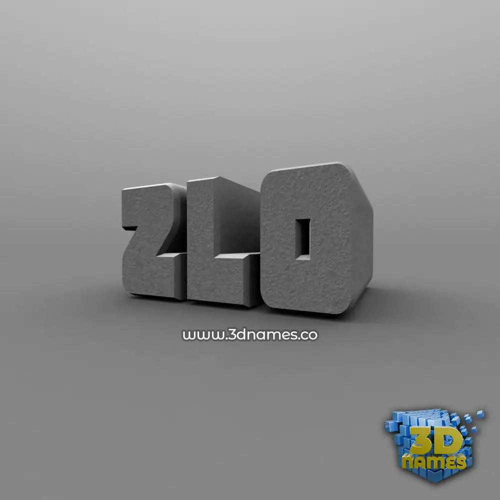zlo in Solid Grey style - 3D name wallpaper