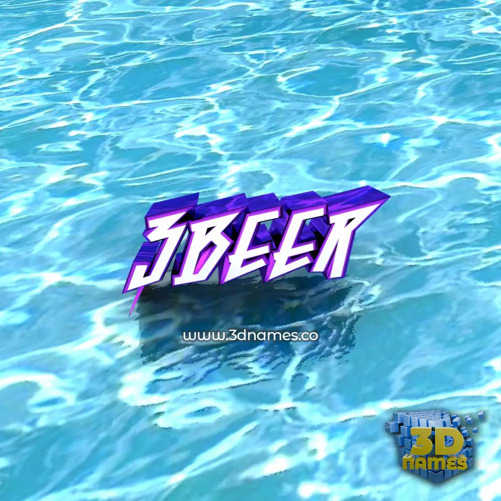 3beer in Water style - 3D name wallpaper