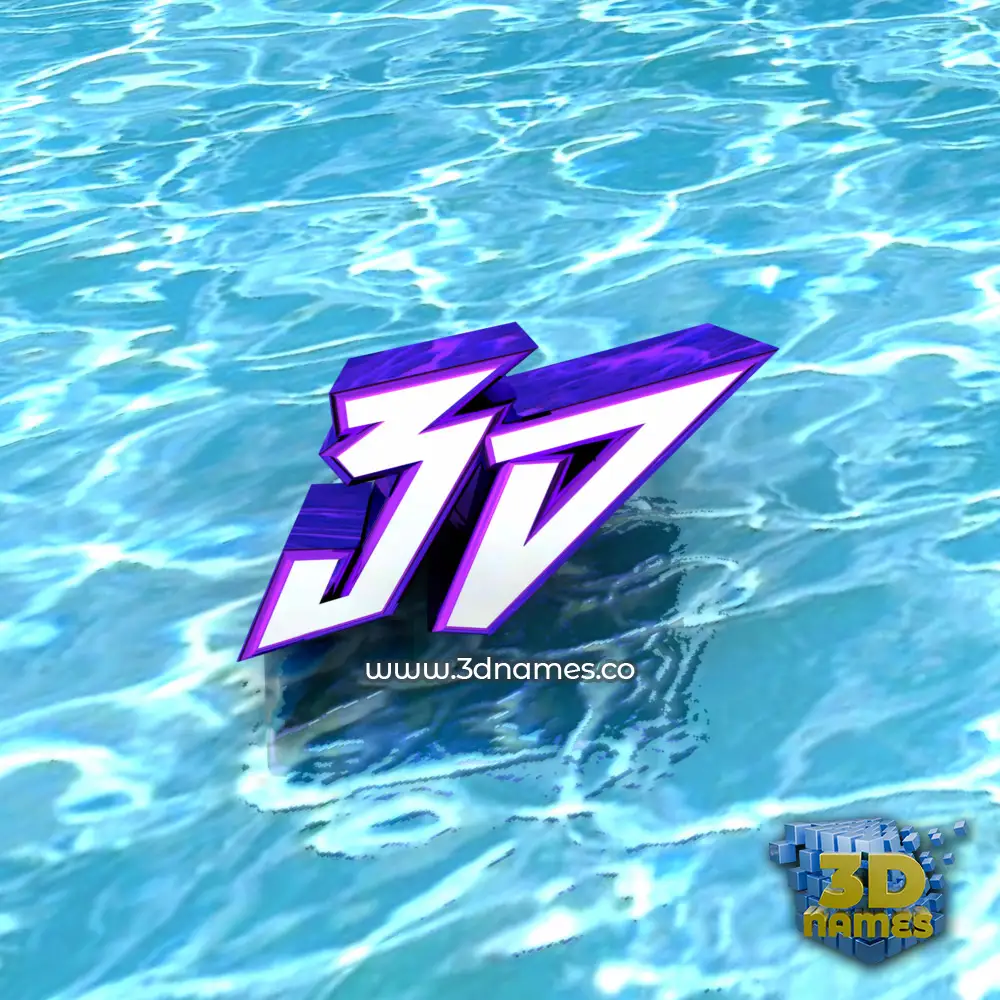 3d in Water style - 3D name wallpaper