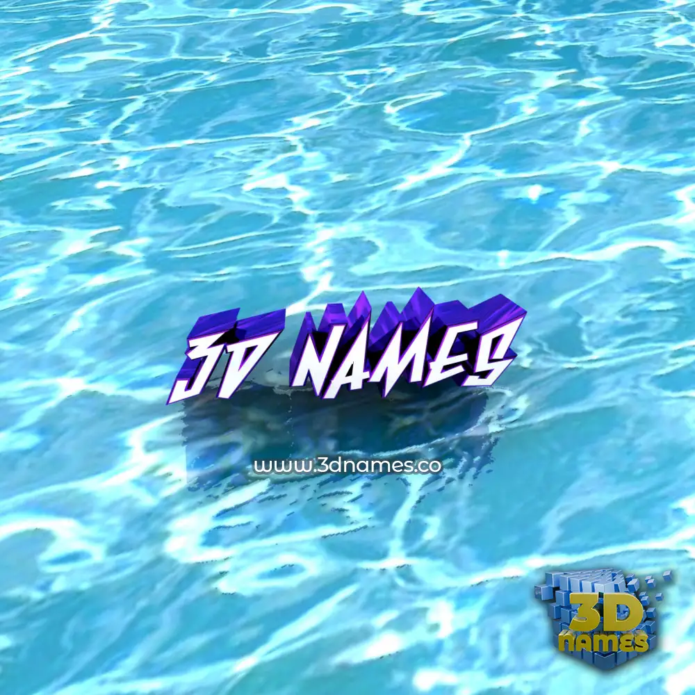 3d names in Water style - 3D name wallpaper