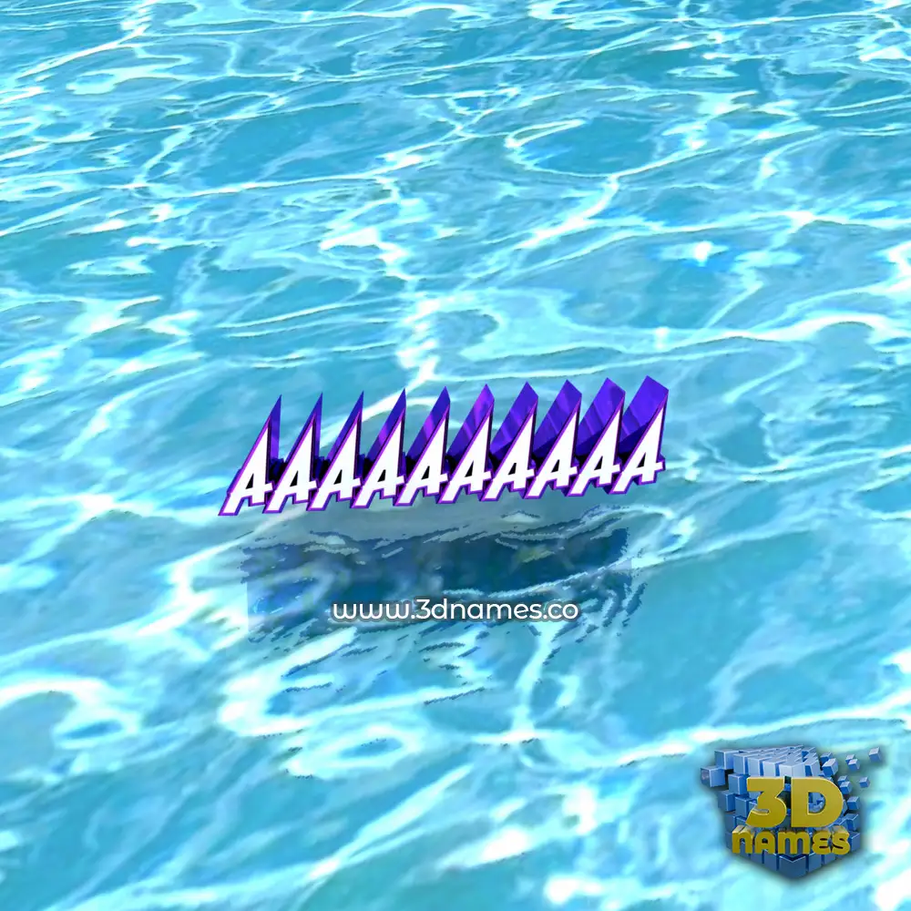 aaaaaaaaaa in Water style - 3D name wallpaper