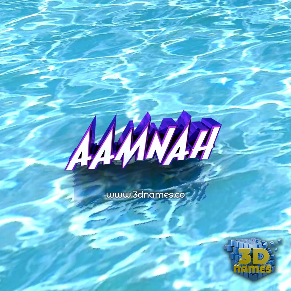 aamnah in Water style - 3D name wallpaper