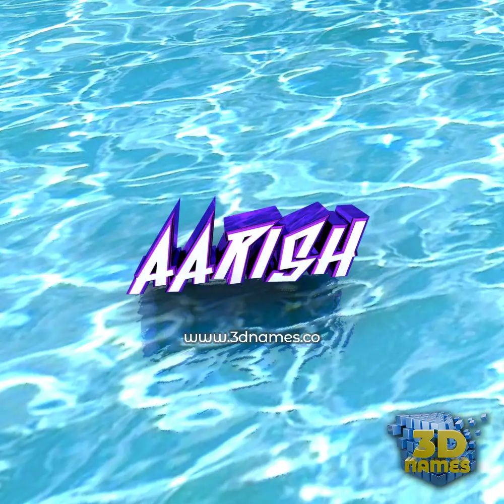 aarish in Water style - 3D name wallpaper