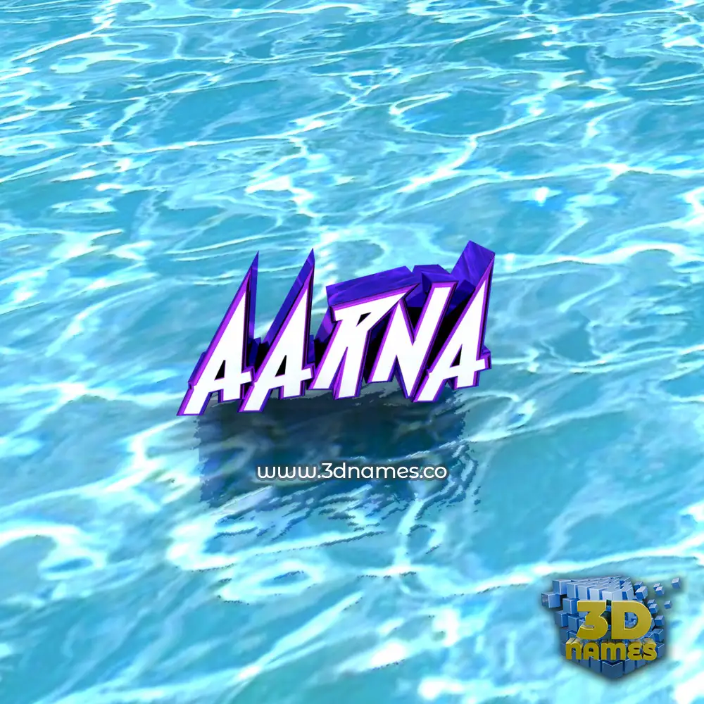 aarna in Water style - 3D name wallpaper