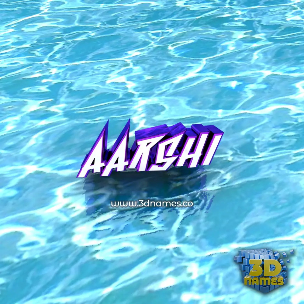 aarshi in Water style - 3D name wallpaper