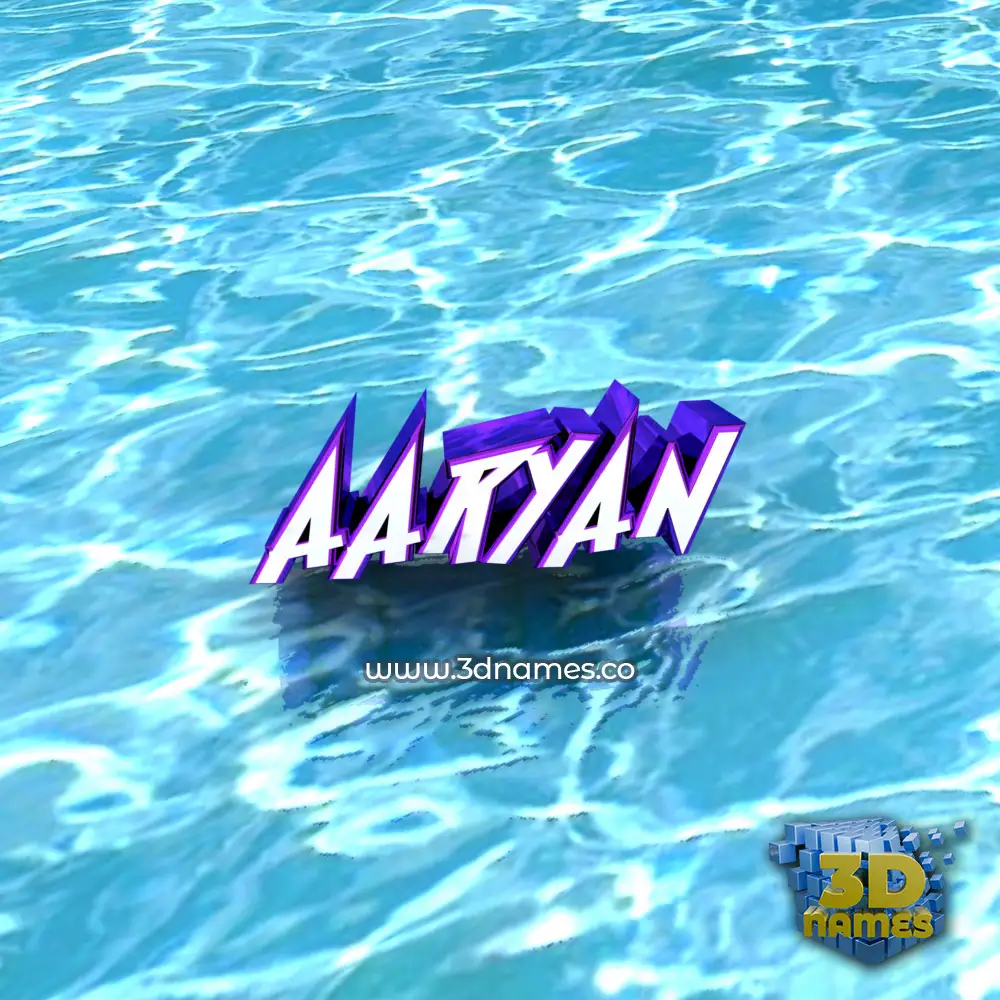aaryan in Water style - 3D name wallpaper