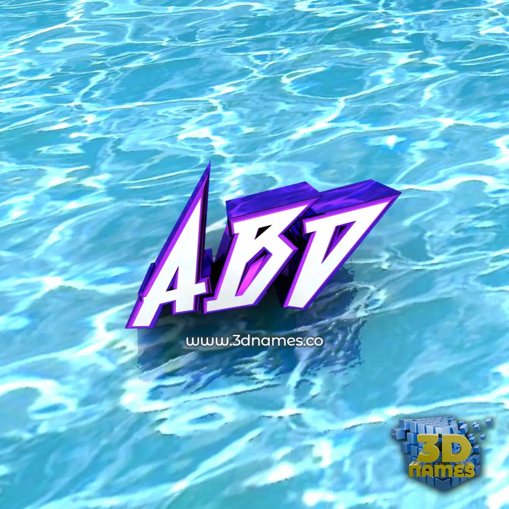 abd in Water style - 3D name wallpaper