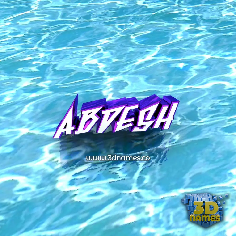 abdesh in Water style - 3D name wallpaper