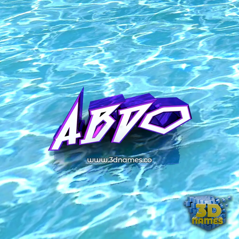 abdo in Water style - 3D name wallpaper