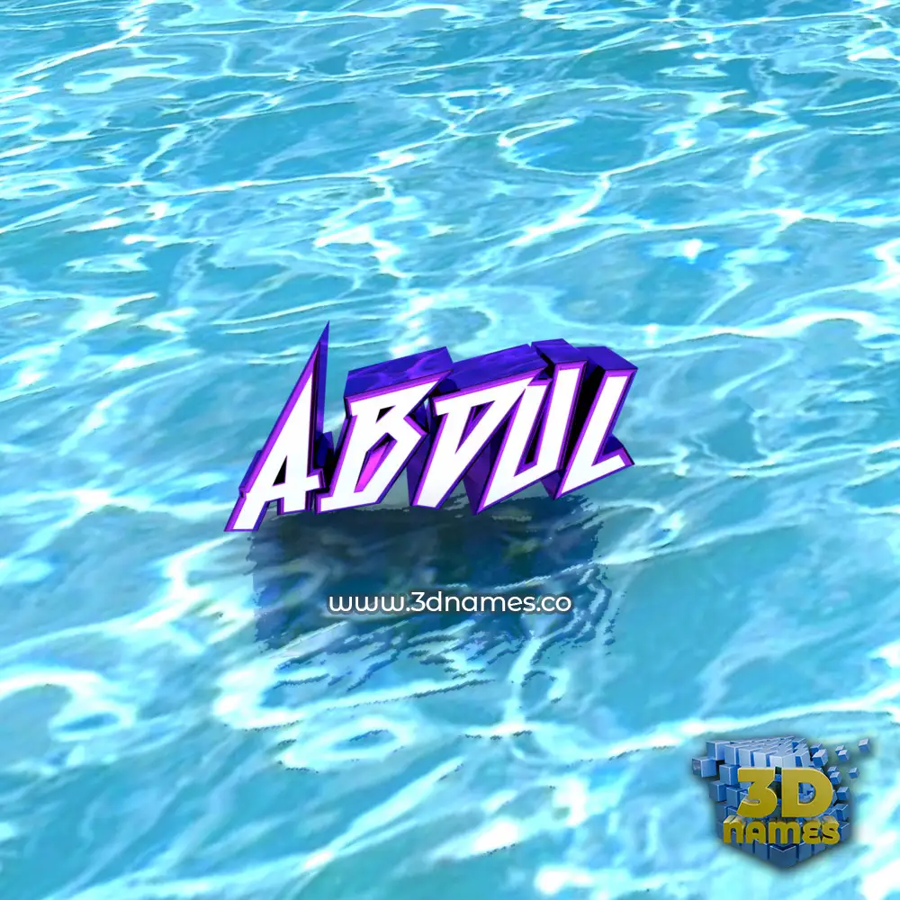 abdul in Water style - 3D name wallpaper